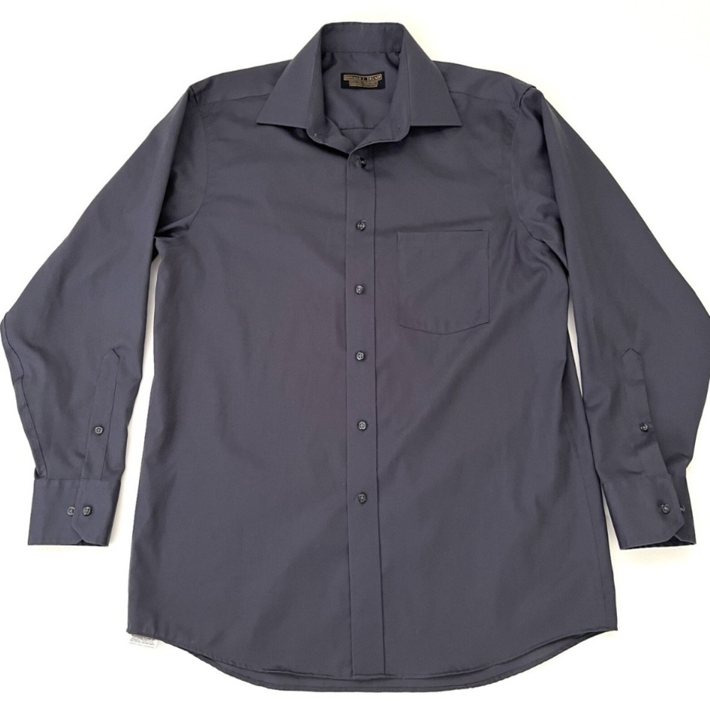 Donald J. Trump 17.5/36-37 Signature Charcoal Dress Shirt